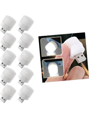 Selfbuysell USB Mini Top LED 10’lu Aydınlatma Seti – Beyaz Renkli Gece Lambası, Enerji Tasarruflu Mikro LED Işıklar (5324)