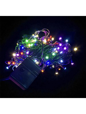 Selfbuysell 10M 100 LED Damla Uçlu Rgb Işık Siyah Kablo Mz-17-2