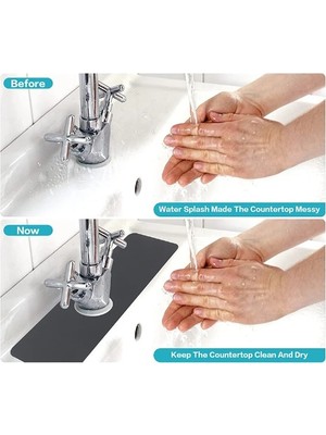 Selfbuysell Su Emici Sihirli Lavabo Kenar Matı