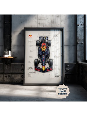 Persona Istanbul Artificial Collection "red Bull Racing: Hızın Anatomisi" - F1 Teknik Çizim Posteri (Çerçevesiz)