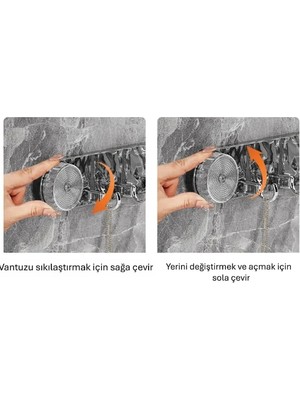 Selfbuysell Güçlü Lüks Vantuzlu Askılık