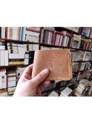Mahfuz Gerçek Deri Tamamen El Emeği Cüzdan 22CM*8CM * 1 Kağıt Para Alanı 4 Kart Bölmesi DAK71