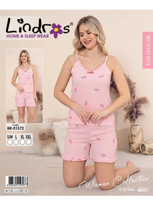 Ang Butik Lindros BR-01572 Kadın Ip Askılı Bürümcük Şortlu Takım