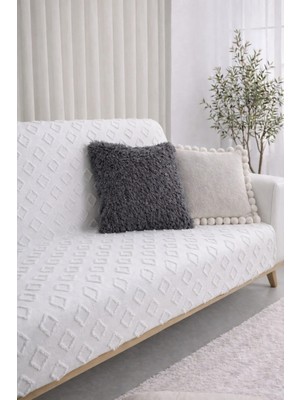 Shopyteks Şönil Koltuk Örtüsü 170X210 Modern Baklava Desenli Evcil Hayvan Dostu Kanepe & Çekyat Örtüsü