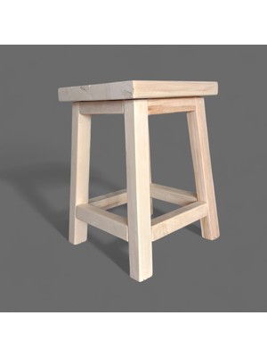 Ağaçkakan Doğal Ahşap Tabure, Ham, Zımparalanmış, Cilasız, Masif, Kullanıma Hazır, Kurulu, Klasik, Naturel, Yan Sehpa, Dekoratif Stant, 30CMX30CMX43CM