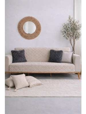 Shopyteks Şönil Koltuk Örtüsü 170X210 Modern Baklava Desenli Evcil Hayvan Dostu Kanepe & Çekyat Örtüsü