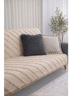 Shopyteks Şönil Koltuk Örtüsü 170X210 Modern Çizgi Desenli Evcil Hayvan Dostu Kanepe & Çekyat Örtüsü