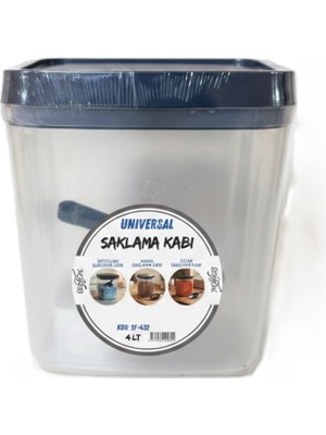 Universal Kürekli Deterjan Kutu Click Kapak 4 Litre 2 Adet