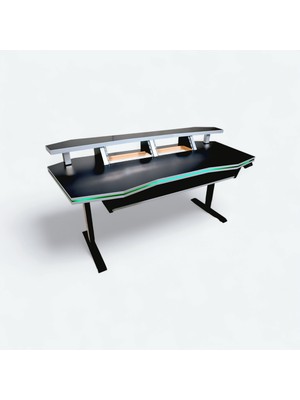 Monodesk Premium Edition Stüdyo Masası Mat Siyah 200 Cm.
