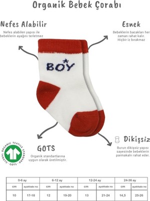 Urfakent 3'lü Penye Boy And Girl Soket Çorap BS10114 Kırmızı