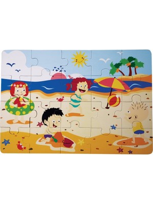 Miniklabtoys CS-1282 Yaz Ahşap Yer Puzzle