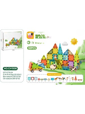 Miniklabtoys Magnetic Blok 5.5 cm 52 Parça