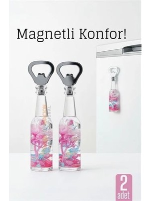 Nacario Mıknatıslı Dekoratif Şişe Açacağı – Çiçekli Tasarım, Buzdolabı Magnetli, Pratik Şık