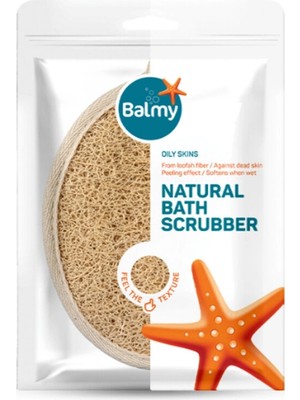 Balmy Oval Banyo Kesesi Doğal Kabak Lifinden Üretilmiş Peeling Etkili ve Cilt Yenileyici