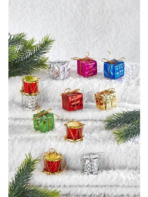 2 Adet Yılbaşı Süsü Karışık 3 cm 12'li