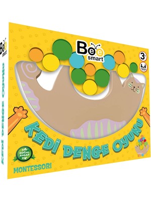 Pariles 3 Adet  Bee Smart Doğal Ahşap Kedi Denge Oyunu