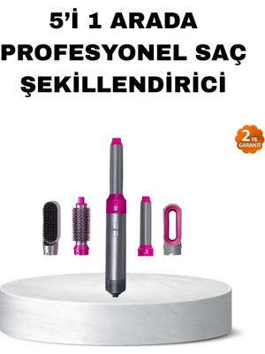 İlkyaz Fashion 5’i 1 Arada Saç Şekillendirme Seti Negatif Iyon Teknolojili ve Hızlı Kurutmalı