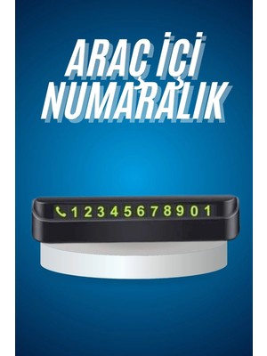 İlkyaz Fashion Araç Içi Numaratör Numaralık Oto Cam Kartı Fosforlu Numaratör