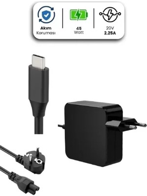 Nemere İthalat 20V 2.25A Type-C 45W Lenovo Için Laptop Adaptör Nemere Ithalat