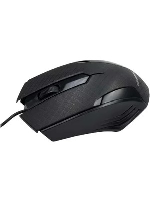 Nemere İthalat Siyah Mat Desenli USB Kablolu 3D Optik Mouse Nemere Ithalat