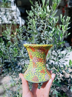 Yağmur Kaktüs Sır Kaplı Estetik Özel Seramik Saksı