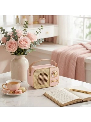 Nemere İthalat LED Aydınlatmalı Hoparlör Pembe Nemere Ithalat