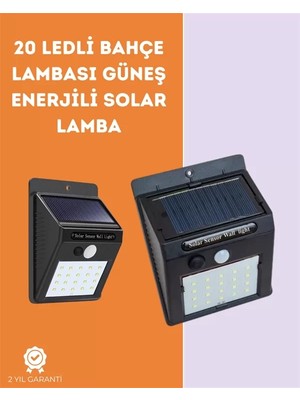 Nemere İthalat Kablosuz Solar LED Lamba | Bahçe, Veranda, Merdiven Işığı, Otomatik Aç-Kapa Sensörlü Nemere