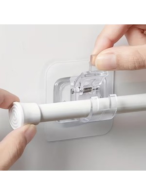 Masa Dostu Çok Amaçlı Kıskaçlı Yapışkanlı Kablo ve Mop Tutucu