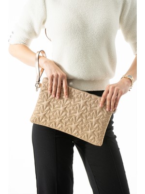 Byhakan Liva-01 Yıldız Dikişli Kadın El Çantası Clutch Çanta Omuz Çantası Çapraz Çanta Pörtföy Çanta