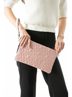 Byhakan Liva-01 Yıldız Dikişli Kadın El Çantası Clutch Çanta Omuz Çantası Çapraz Çanta Pörtföy Çanta
