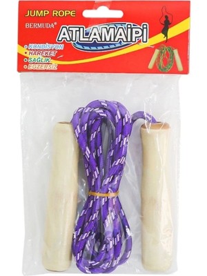 Nacario 2309007 Ahşap Saplı Atlama Ipi -Kızılkaya Oyuncak