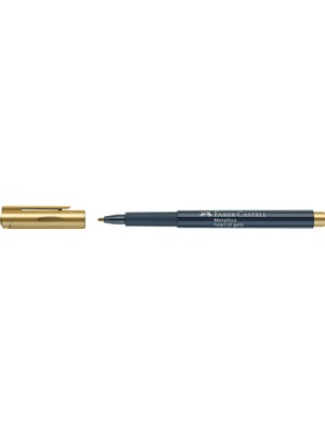Faber-Castell Altın Renkli Metalik Markör 10lu Set 1.5 mm Uç Kalınlığı ile Kokusuz Kullanım