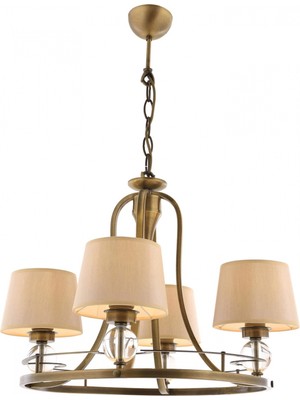 Avonni AV-1597-4ES Eskitme Kaplama Modern Avize E27 Metal Cam H: 85 cm, Ø: 52 cm