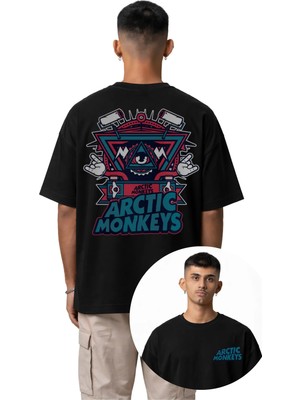 Fuddy Moda Arctic Monkeys Sırt Baskılı T-Shirt, Erkek-Kadın Rock-Metal Müzik Baskılı Tişört
