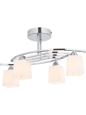 Avonni AV-1374-4K Krom Kaplama Modern Avize E14 Metal Cam H: 31 cm, WxD: 63x30 cm