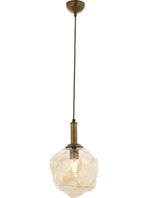 Avonni AV-1775-1E Eskitme Kaplama Modern Avize E27 Metal Cam H: 100 cm, Ø: 30 cm