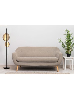 Avonni LM-9113-2BSY Siyah Boya Lambader E14 Metal Pleksi H: 180 cm, Ø: 36 cm