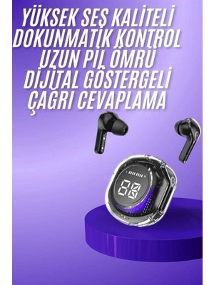 Epilons Yeni Nesil Bluetooth Kulaklık Dijital Göstergeli  Dokunmatik 5.3 Kablosuz