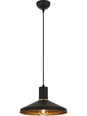 Avonni AV-4106-M24-BSY Siyah Boya Modern Avize E27 Metal H: 80 cm, Ø: 30 cm