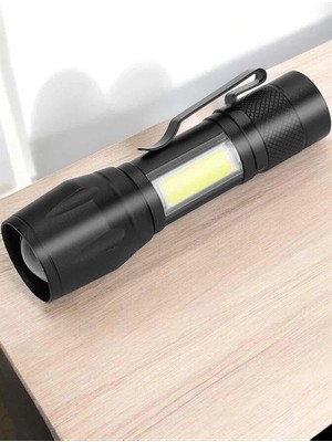 Epilons El Feneri Led Usb Şarjlı Zoom Mini Led Işık Acil Durum Feneri