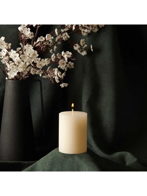 Kpm Dekoratif Giz Mum - Beyaz - 6x8 cm