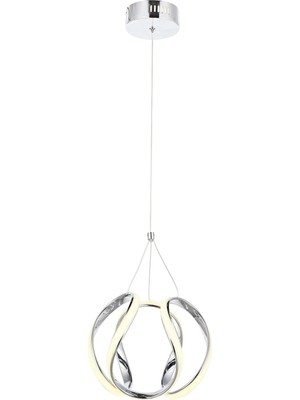 Avonni AV-4339-KK Krom Kaplama Modern Avize LED Metal Pleksi H: 70 cm, Ø: 40 cm