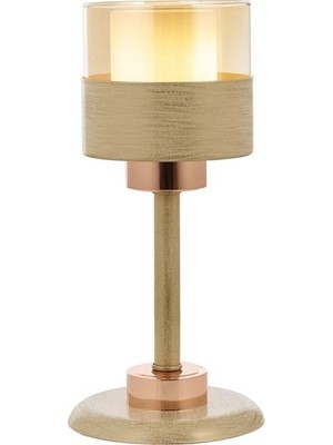 Avonni ML-4288-1KRM Krem Boya Masa Lambası E27 Metal Cam H: 36 cm, Ø: 16 cm