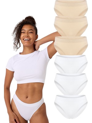 Forever More 6'lı Dikişsiz Basic Kadın Slip Külot