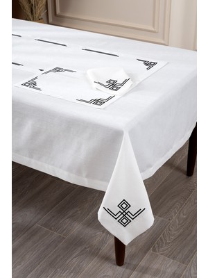 Koza Home Valeri Siyah Nakışlı Masa Örtüsü 160X260 2564