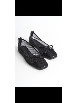 No 35 Moda File Fiyonklu Babet Siyah 36