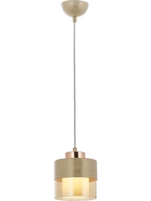 Avonni AV-4288-1KRM Krem Boya Modern Avize E27 Metal Cam H: 70 cm, Ø: 15 cm