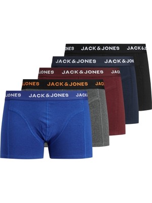 Jack & Jones 5 Li Erkek Boxer Karışık Renkli Jersey Kumaş ile Rahat ve Şık Seçim