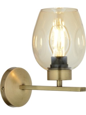Avonni AP-65246-1E Eskitme Kaplama Aplik E27 Metal Cam H: 25 cm, WxD: 20x27 cm