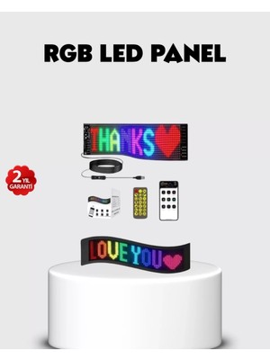 Rgb LED Panel – USB Güç Girişli, Gıf ve Yazı Gösterimli Akıllı Ekran Midastech